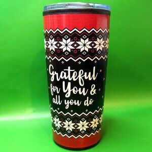 Grateful For You Teacher Nurse Staff Appreciation 20 oz Travel Tumbler Christmas